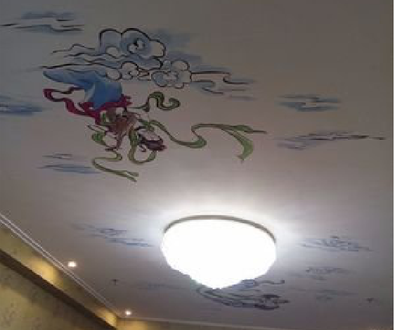 泸西如何快速绘制天花板上的手绘墙？